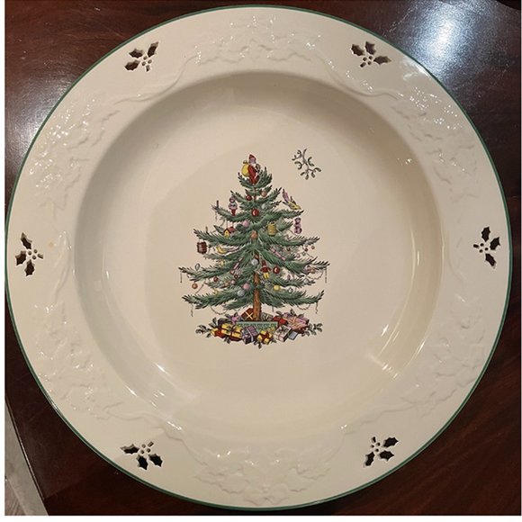 Spode Christmas Tree Elizabethan 15.5" China Dish - Picture 1 of 3